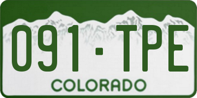 CO license plate 091TPE