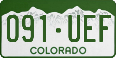 CO license plate 091UEF