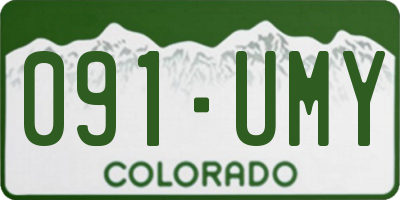 CO license plate 091UMY