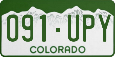 CO license plate 091UPY