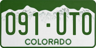CO license plate 091UTO