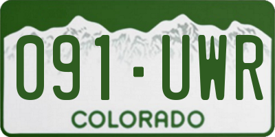 CO license plate 091UWR