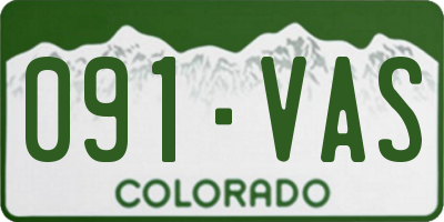CO license plate 091VAS