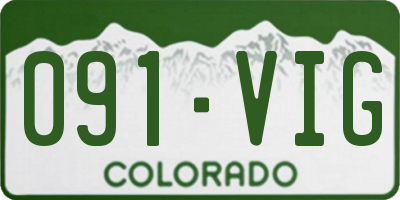 CO license plate 091VIG