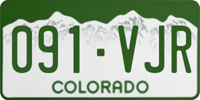 CO license plate 091VJR