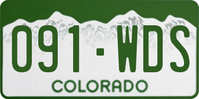 CO license plate 091WDS