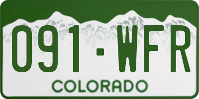 CO license plate 091WFR