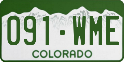 CO license plate 091WME