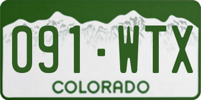 CO license plate 091WTX