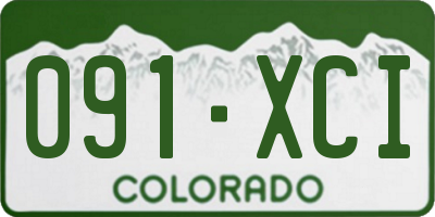 CO license plate 091XCI