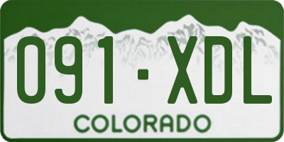 CO license plate 091XDL
