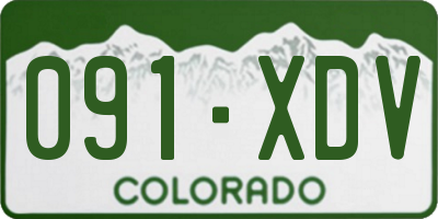 CO license plate 091XDV