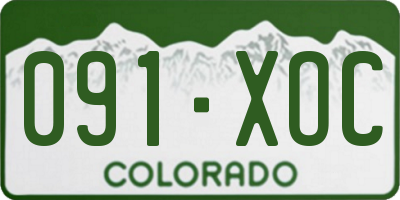 CO license plate 091XOC