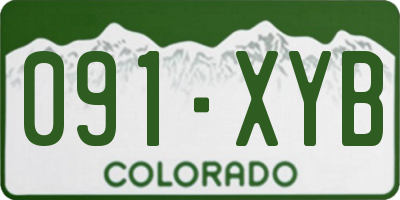 CO license plate 091XYB