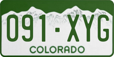 CO license plate 091XYG