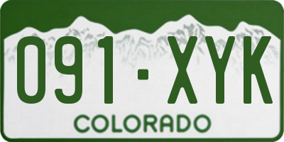 CO license plate 091XYK