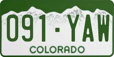 CO license plate 091YAW