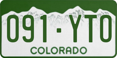 CO license plate 091YTO
