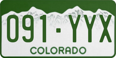 CO license plate 091YYX