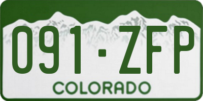 CO license plate 091ZFP