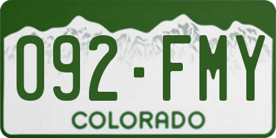 CO license plate 092FMY