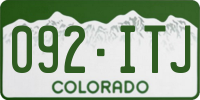 CO license plate 092ITJ