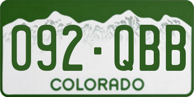 CO license plate 092QBB