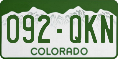 CO license plate 092QKN