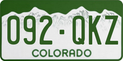 CO license plate 092QKZ