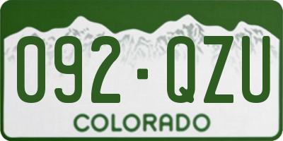 CO license plate 092QZU