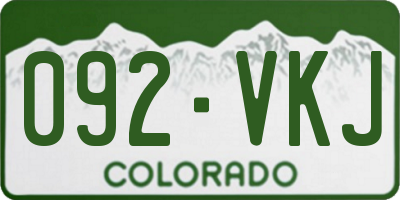 CO license plate 092VKJ