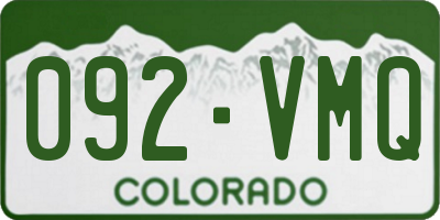 CO license plate 092VMQ