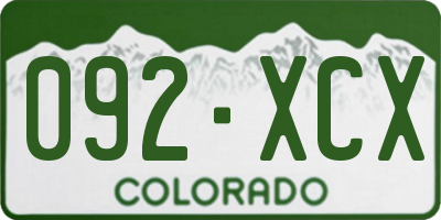 CO license plate 092XCX