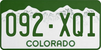 CO license plate 092XQI