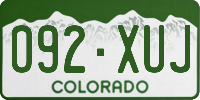 CO license plate 092XUJ