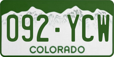 CO license plate 092YCW