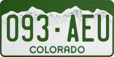 CO license plate 093AEU