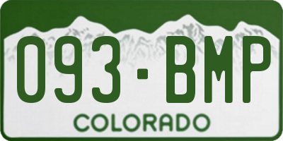 CO license plate 093BMP