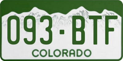 CO license plate 093BTF