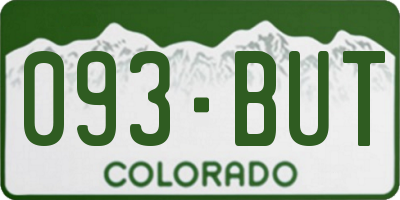 CO license plate 093BUT