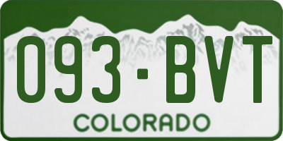 CO license plate 093BVT