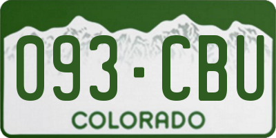 CO license plate 093CBU