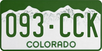 CO license plate 093CCK