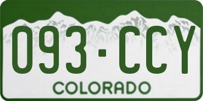 CO license plate 093CCY