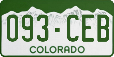 CO license plate 093CEB