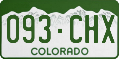 CO license plate 093CHX
