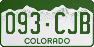 CO license plate 093CJB