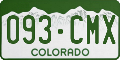 CO license plate 093CMX
