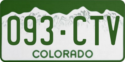 CO license plate 093CTV