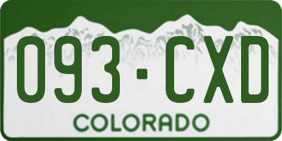 CO license plate 093CXD